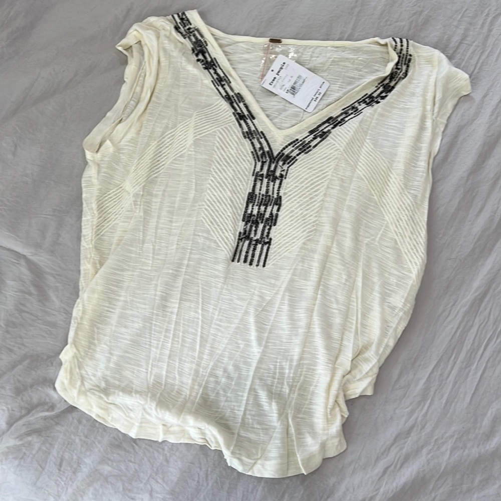 Free people cute beaded top size medium